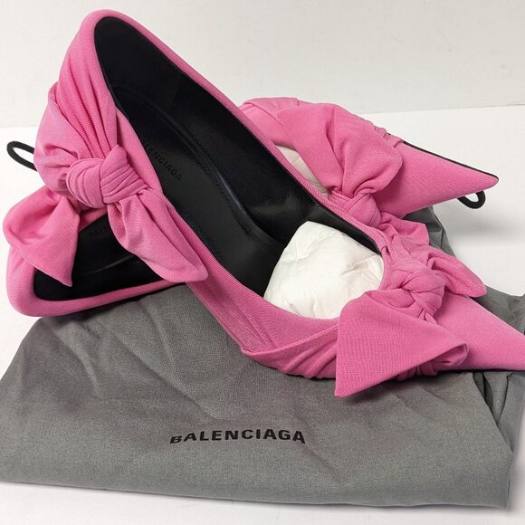 Balenciaga Knife Knot Pumps, Bright Pink, Women's 7 (EU 37) - Picture 9 of 10